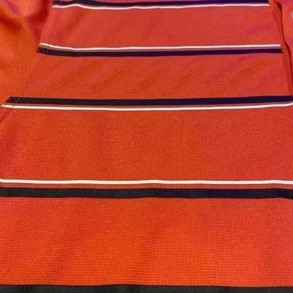 Callaway Polo Shirt Men Medium Tangerine striped Performance Golf - Picture 2 of 7
